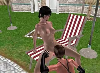 animated 3d sex cute lesbian girl pussy licking scene