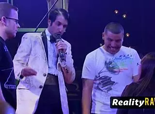 Horny redhead ignites wild swingers pool party fun