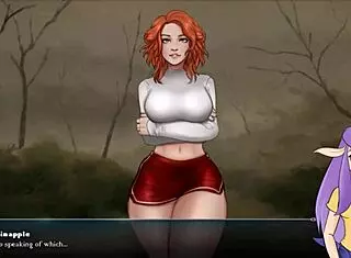 redhead queen moans during intense pussy fucking in dragon ball adventure
