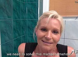 Mature Maid Pays For Indecent Exposure With Her Pretty Cunt