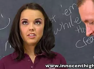 InnocentHigh FirmTits Dillion Harper in Classroom Hardcore Action.