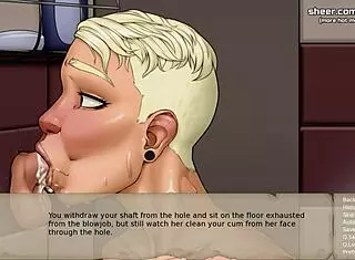 shelter apocalyptic tale horny teen with big ass and wet pussy gets fucked and creampied at office 😈