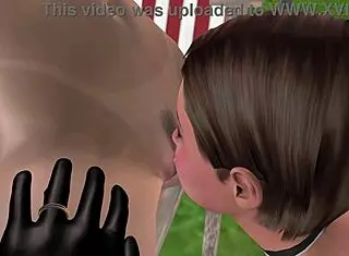 animated 3d sex cute lesbian girl pussy licking scene