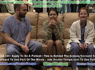 Doctor Tampa Examines Naked Angel Santana at Stacy Shepard's Request