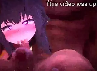 In Konosuba the animation, characters engage in deepthroat and riding scenes. They form a threesome with creampie and doggystyle action.