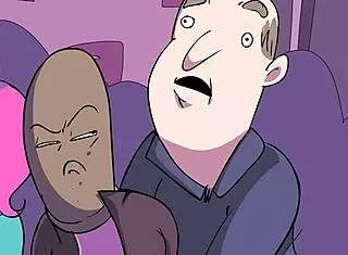 cartoon character on power trip