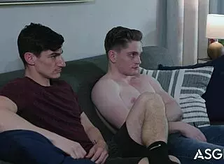 Hot jocks Jay Tee and Aiden Ward fight into rough gay banging