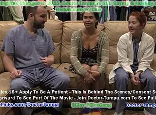 Doctor Tampa Examines Naked Angel Santana at Stacy Shepard's Request