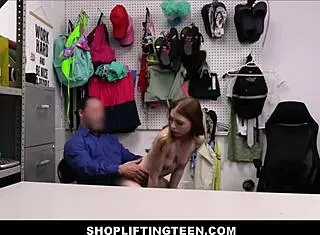 Shopliftingteen - Skinny teen Myra Moans, let officer fuck me!