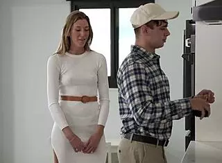 Cum Slut Rides Handyman Hard