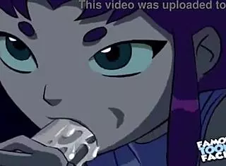 Starfire and Robin engage in doggystyle with fixed audio in hentai anime scene