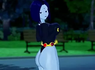 Raven's horny thighs in forest