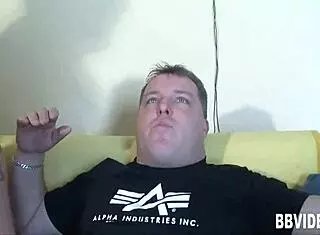 This german milf is getting fucked in a wild threesome by two guys.