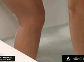 Sexy Asian Masseuse Attempts To Deepthroat Entire Huge Cock During Nuru Massage Session