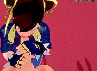 Watch Chun-Li from Street Fighter give a blowjob and get fucked in this POV Fortnite scene?