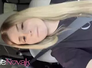 Blonde thought she was picking flowers, but he planted his cock in her pussy and came inside.