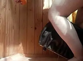 gay man in the sun fucks his huge ass in anal creampie