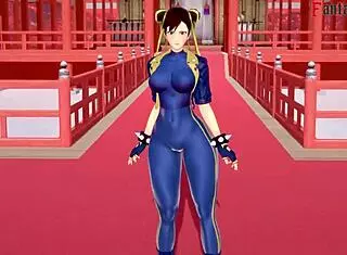 Watch Chun-Li from Street Fighter give a blowjob and get fucked in this POV Fortnite scene?
