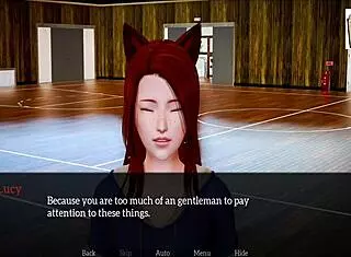 in my new family hentai, redhead teen explores 3d anime world