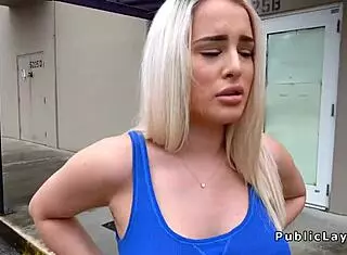 Blonde's Secret Bang with Monster Cock in Public