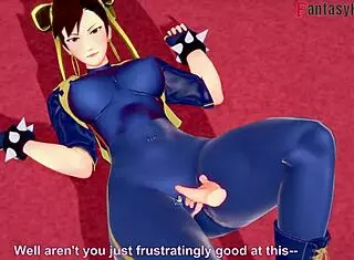 Watch Chun-Li from Street Fighter give a blowjob and get fucked in this POV Fortnite scene?