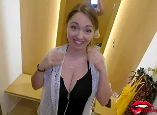 Risky fitting room sex with horny Spanish Miriam Prado