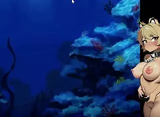 Confronting the sea devil in fishing game