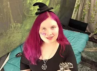 hey, wanna worship my big cock this halloween, bbw witch tranny style?