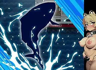 Confronting the sea devil in fishing game