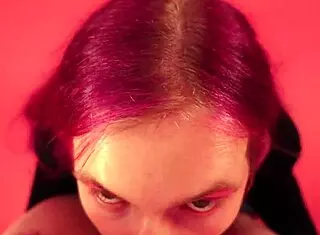 cute redhead tranny pinky gives chubby ass pov cumshot