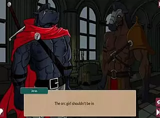 Get snu snu from the busty orc in queen's brothel with monster cock!