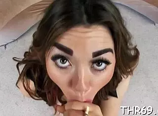 does this beautiful teen suck cock deepthroat?