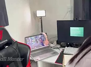 College girl seduces professor for grades with wild action