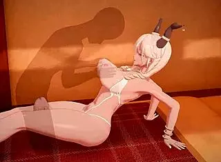 Intense Passion in Sex with Busty Owari from Azur Lane 3D Hentai