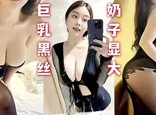 Hey, don't black stockings make big tits look even bigger?