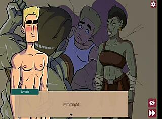 Dapat Snu Snu dari Orc Berbucu Besar di Rumah Pelacur Ratu dengan Kote Monster!