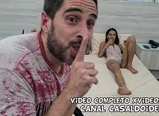 Hotel threesome with young Karolzinha gets wild 😈