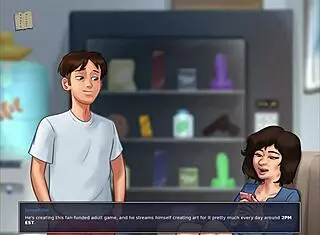 Summertime Saga 76: Brunette Anime Girl with Small TITS in Erotic Game