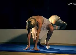 Amateur Russian Dancer Teases in White Dress