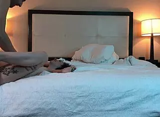 oh wow, fucking this hot tatted petite beauty in missionary position!