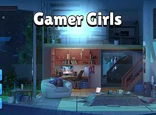 lets play with gamer girls clarissa in hentai anime setting