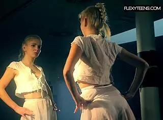 Amateur Russian Dancer Teases in White Dress