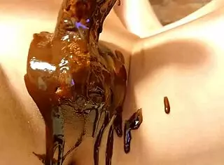 Japanese gay amateurs cook chocolate banana with penis in detailed asian scene