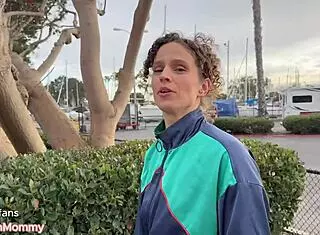 Inappropriate stepmom on vacation explores town adventures