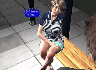 matt says, let's play rough at the bus stop with the girl