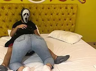 Ghostface demands free blowjob on Halloween night