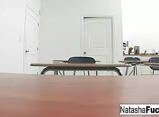 natasha feels bored and decides to masturbate alone