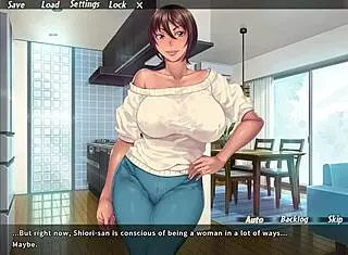 i got caught jerking off to my step mom's hot friend again, and she caught me with her big tits out