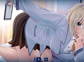 lets play with gamer girls clarissa in hentai anime setting