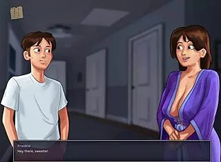 Summertime Saga 76: Brunette Anime Girl with Small TITS in Erotic Game